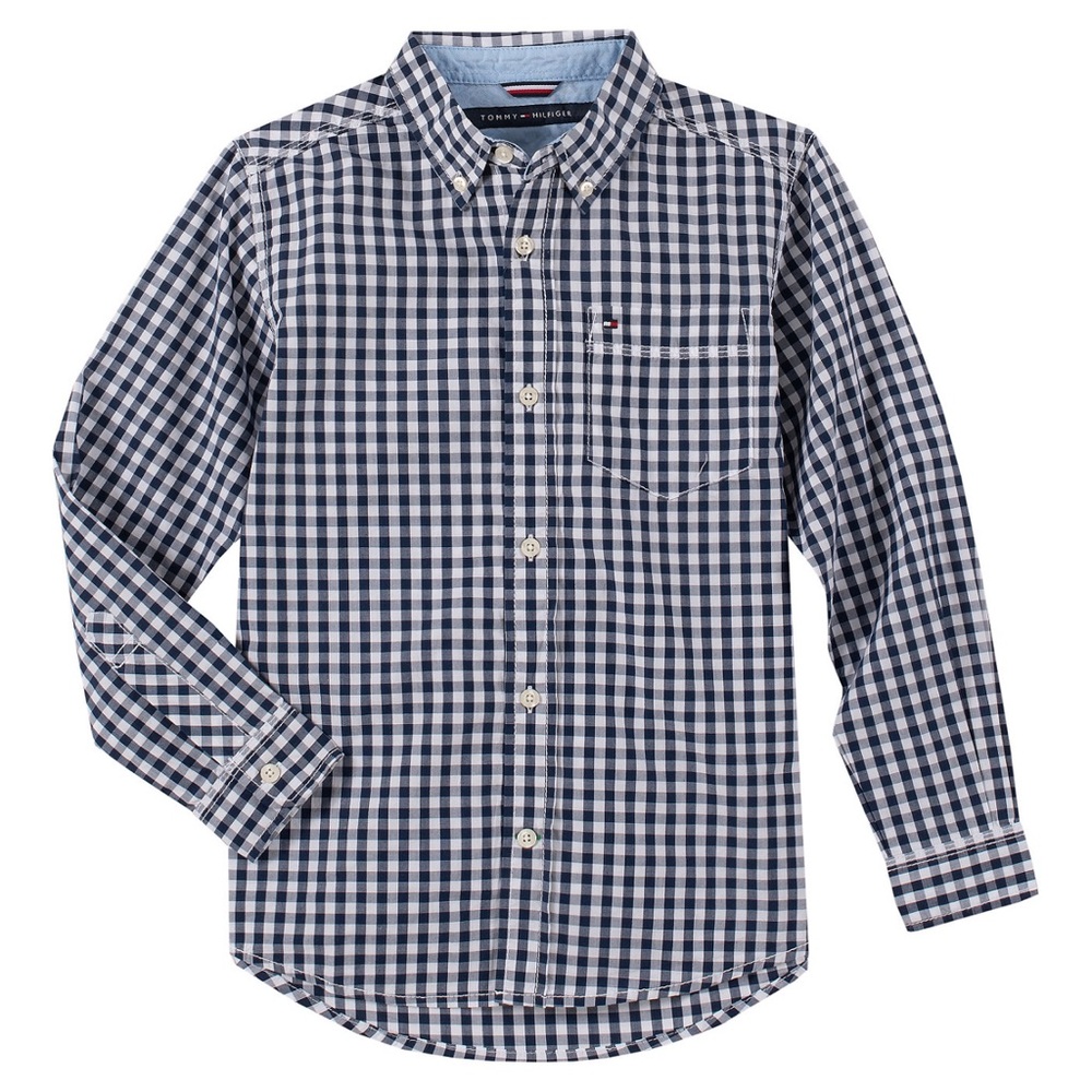 Tommy Hilfiger Toddler & Little Boys Gingham Button-Down Shirt 3T *like new! $15